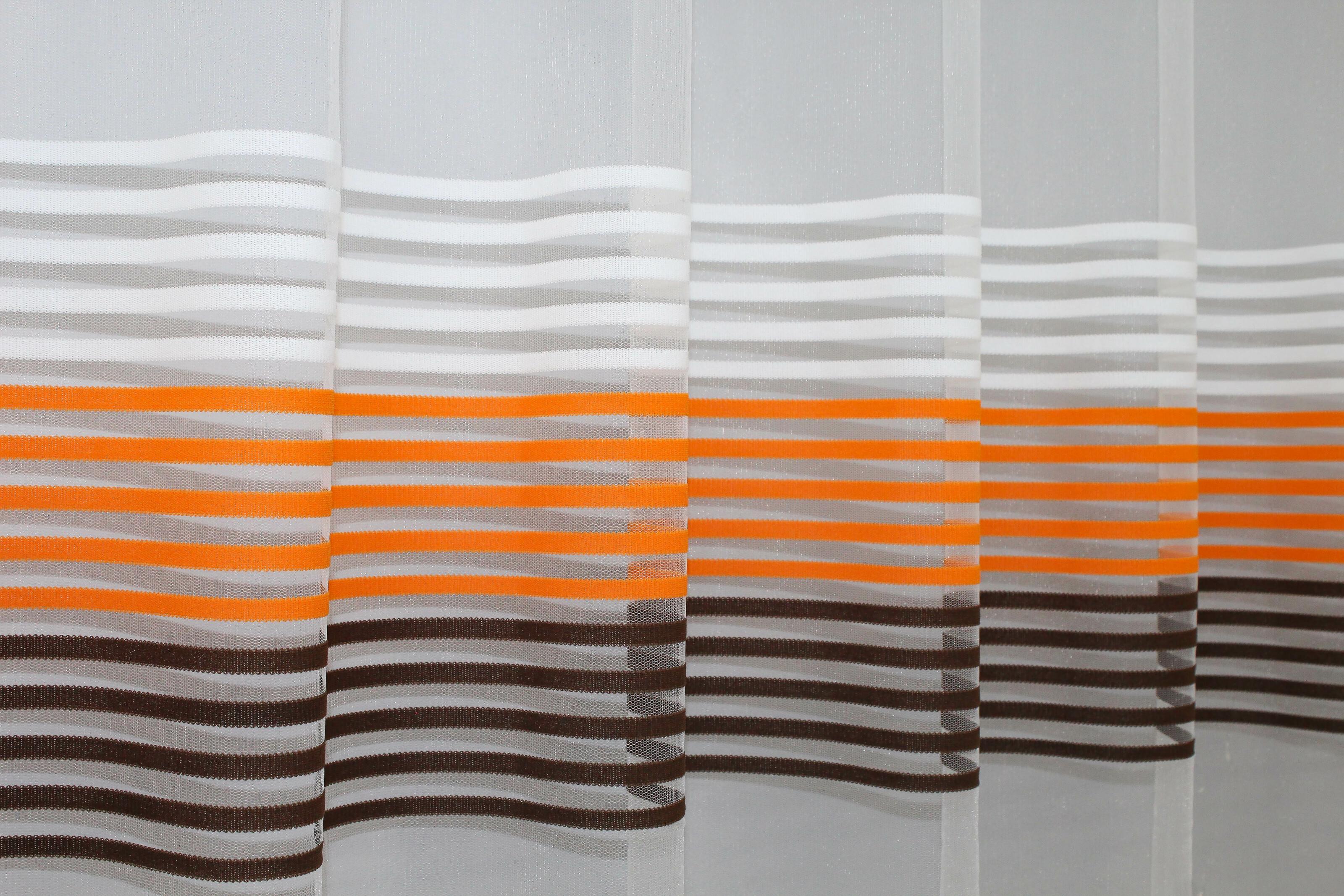 Тюль VR-Textil 1307т Терция фатин 300х270 см Молочный/Оранжевый/Венге (42-0009) - фото 6