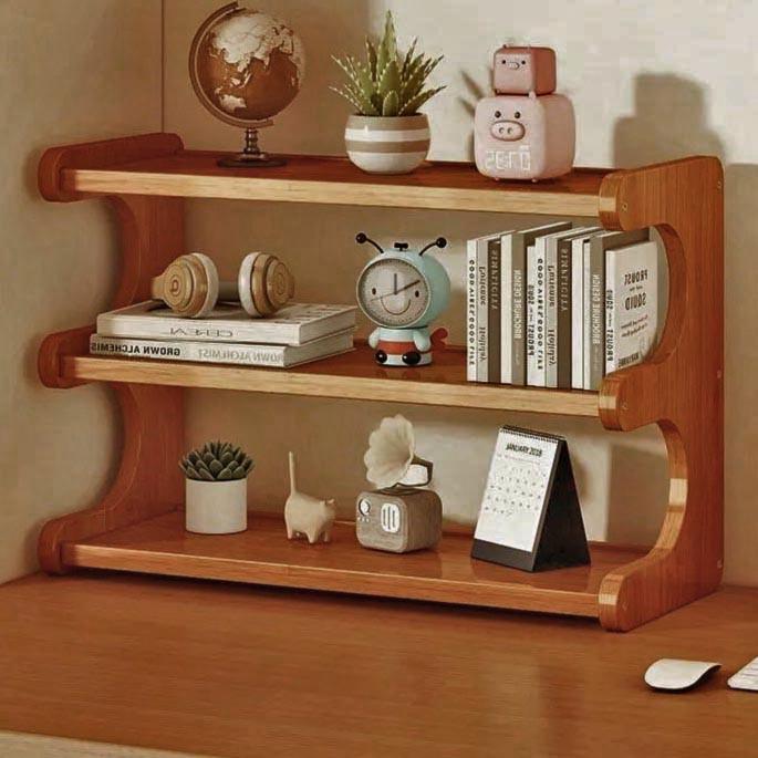 Полка-надстройка настольная из дерева Мирианта охра (АКД-020704)