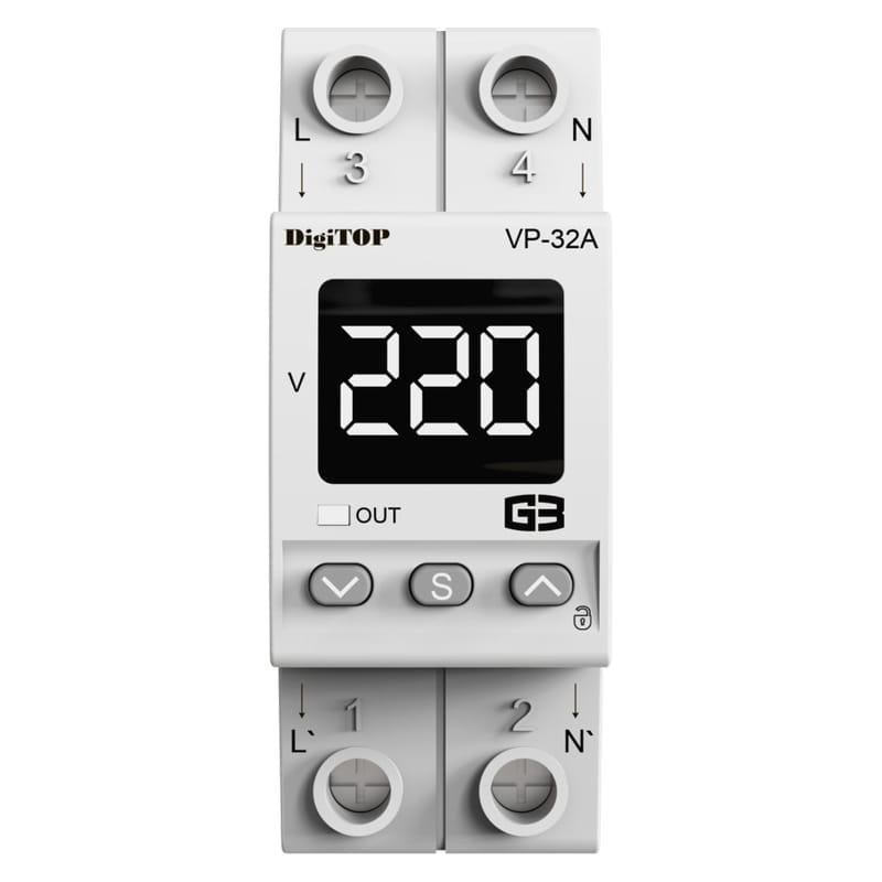 Реле напряжения Digitop VP-32A M2W на din рейку