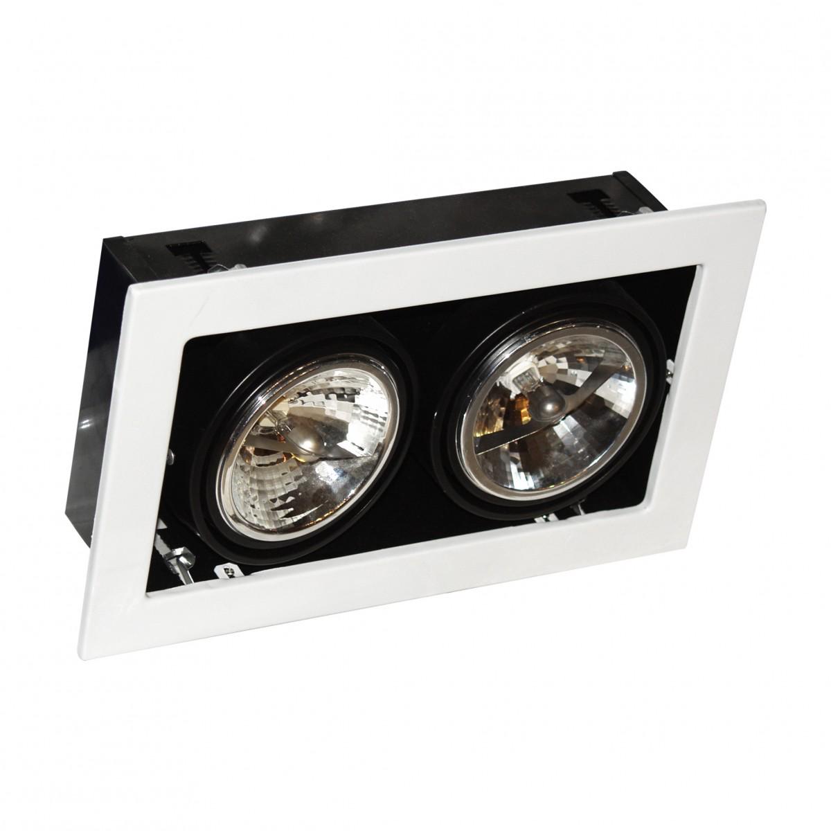 Світильник вбудований поворотний Brille ML-07-02W White/Black