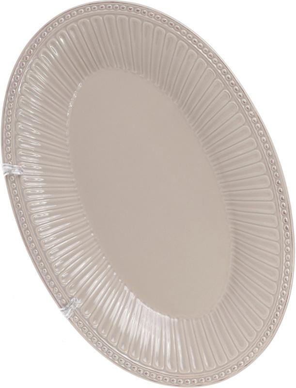 Блюдо керамическое Stone Flower овальное 33,8х22,5х4,1 см Бежевый (32311482)