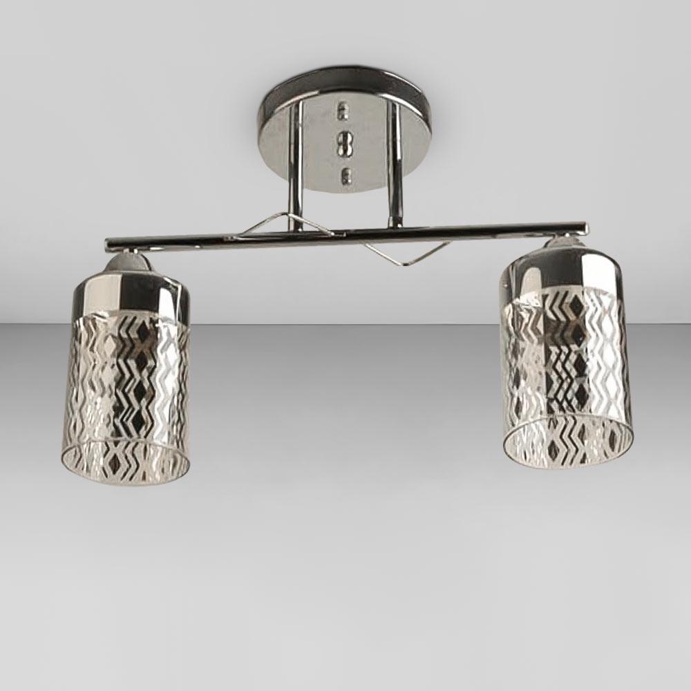 Люстра потолочная Light House SRS-18925/2А с узором Хром/Прозрачный