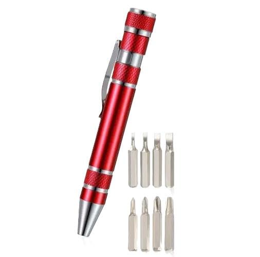 Викрутка прецизійна з 8 бітами Red (27917893)