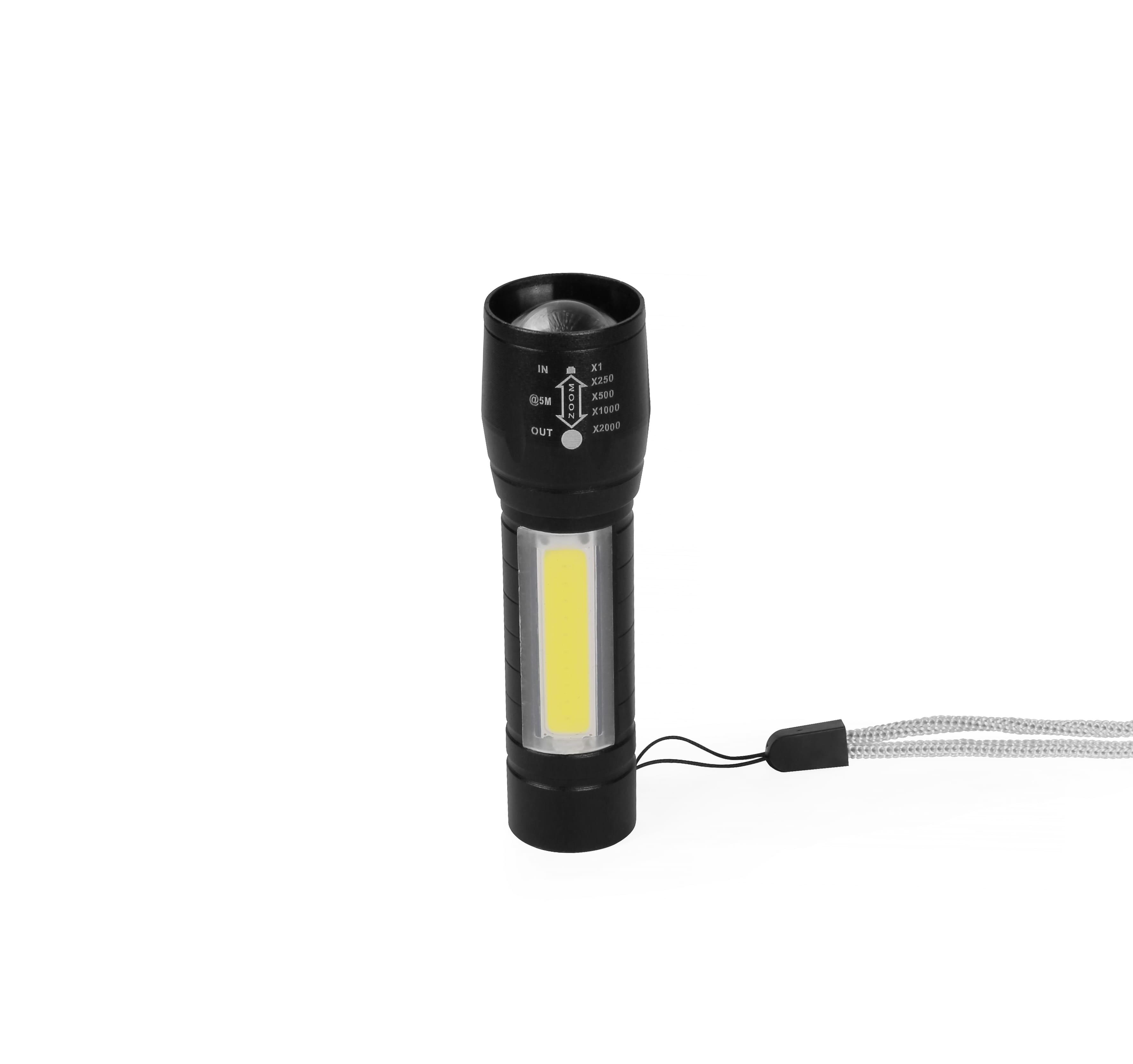 Фонарик ручной металлический MiniLight на аккумуляторе 1x18650 1200 mAh (EG9202-08) - фото 1