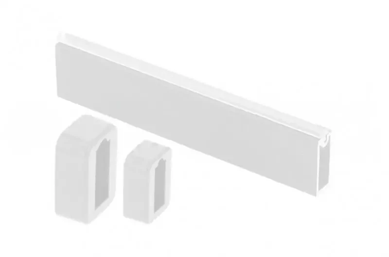 Штанга GTV Elite с антискользкой вставкой L-3000 мм и 2 крепления с заглушками Белый (WG-RRPSET-B-10)