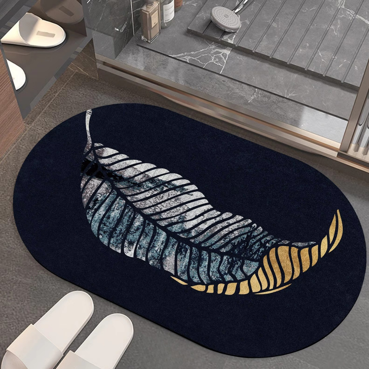 Коврик для ванной комнаты мягкий из диатомита с суперпоглощающим 50х80 см (BF-005) Коврик для ванной комнаты мягкий из диатомита с суперпоглощающим 50х80 см (BF-005)