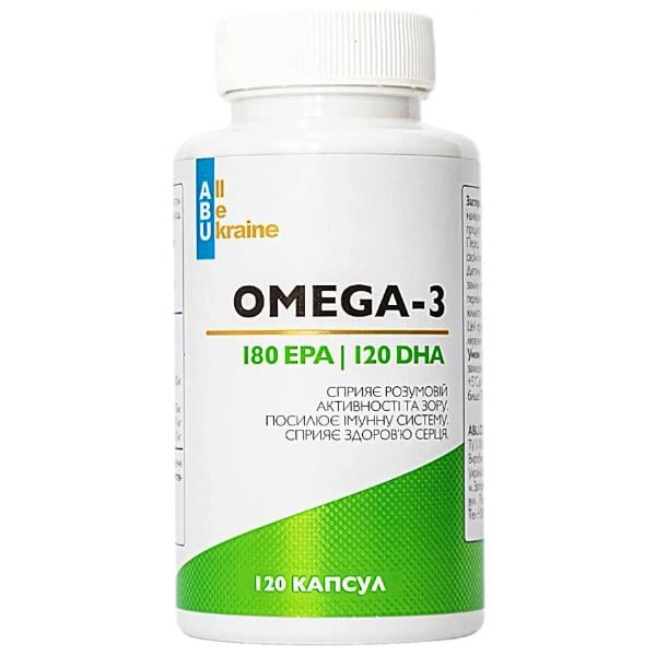 Омега 3 All be Ukraine Omega-3 EPA-DHA 180/120 120 капс. (000022626)