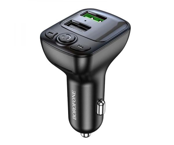 Модулятор автомобільний FM Borofone BC41 Eminency QC3.0 Car BT FM Black Модулятор автомобільний FM Borofone BC41 Eminency QC3.0 Car BT FM Black