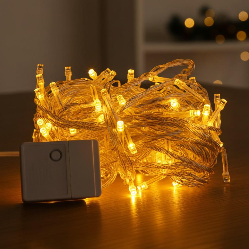 Гирлянда-нить Новогодняя 16 м 160LED Белый/Желтый (W160LED16MWY) Гирлянда-нить Новогодняя 16 м 160LED Белый/Желтый (W160LED16MWY)