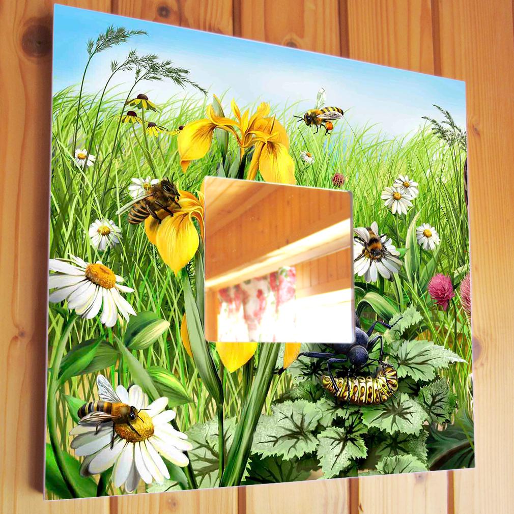 Зеркало декоративное Летнее поле 260х260 мм (M00225)