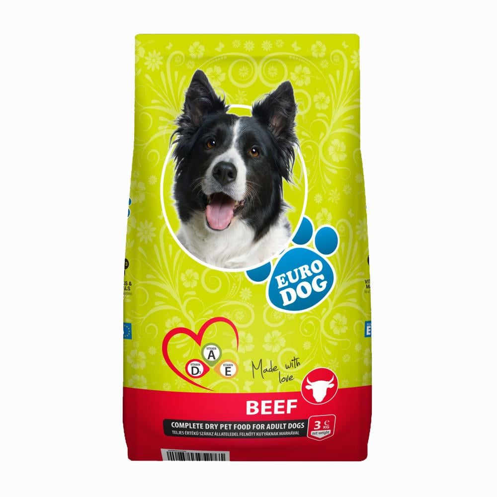 Корм сухой для собак всех пород с говядиной EuroDog Beef 3 кг (2436821578)