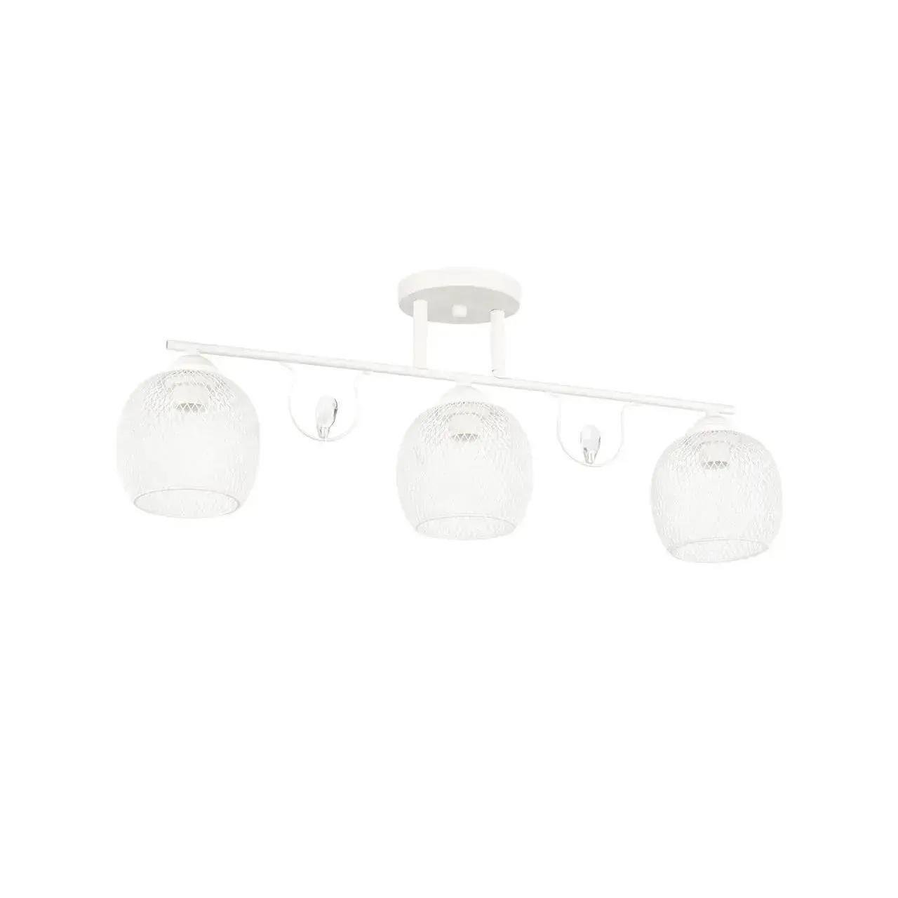 Люстра потолочная Interees V 6276-3 WH на три плафона круглой формы под лампы Е27 IP20 60W Белый (00000140753)