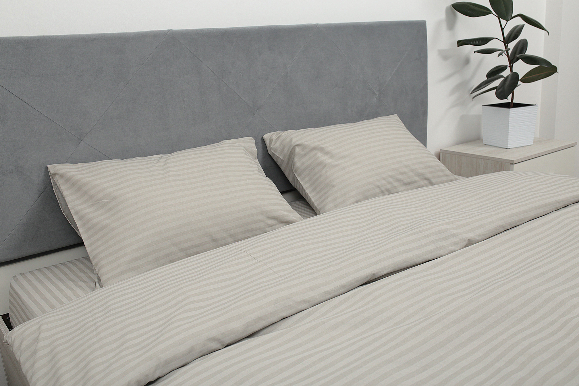 Комплект постельного белья полуторный Amore GLux-10049 бязь Тауп (KPB-A1,5-GLux-10049(70x70)_) - фото 6