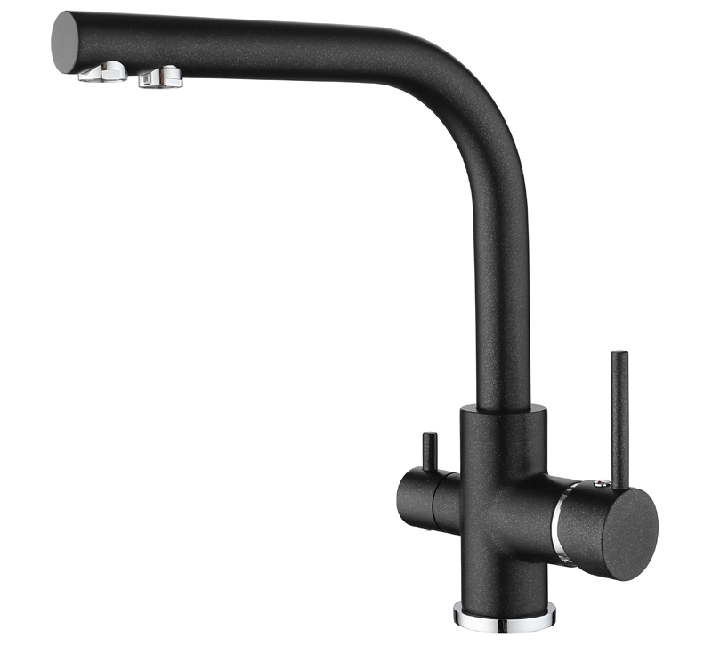 Смеситель кухонный Aquasanita Akvaduo 2663L 601 Черный (23452)