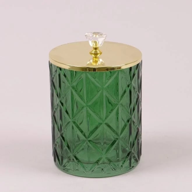 Емкость декоративная Flora с крышкой Зеленый (34054)