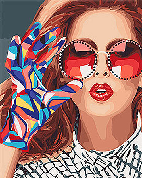 Картина по номерам Модница 40х50 см (KHO4577)