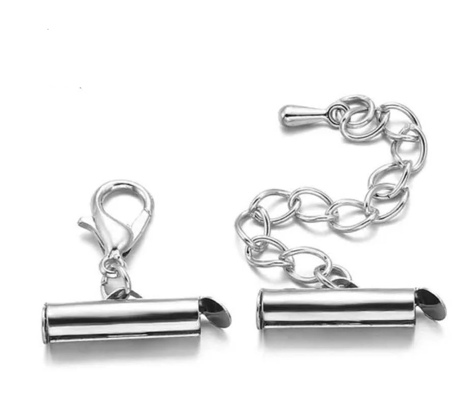 Комплект кінцевик/карабін/ланцюжок Rhodium 25 мм (1983881465)