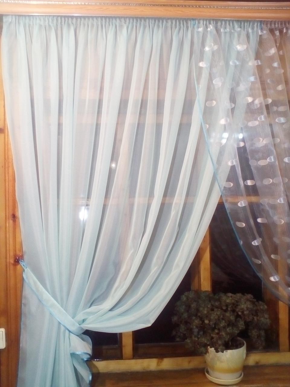 Шторы Вероника Лазурь/Лепестки (1174763485) - фото 2 Шторы Вероника Лазурь/Лепестки (1174763485) - фото 2