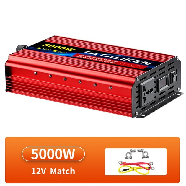 Інвертор Tataliken чистий синус 12V-220V 5000W постійна потужність 2000W (21671219) - фото 3