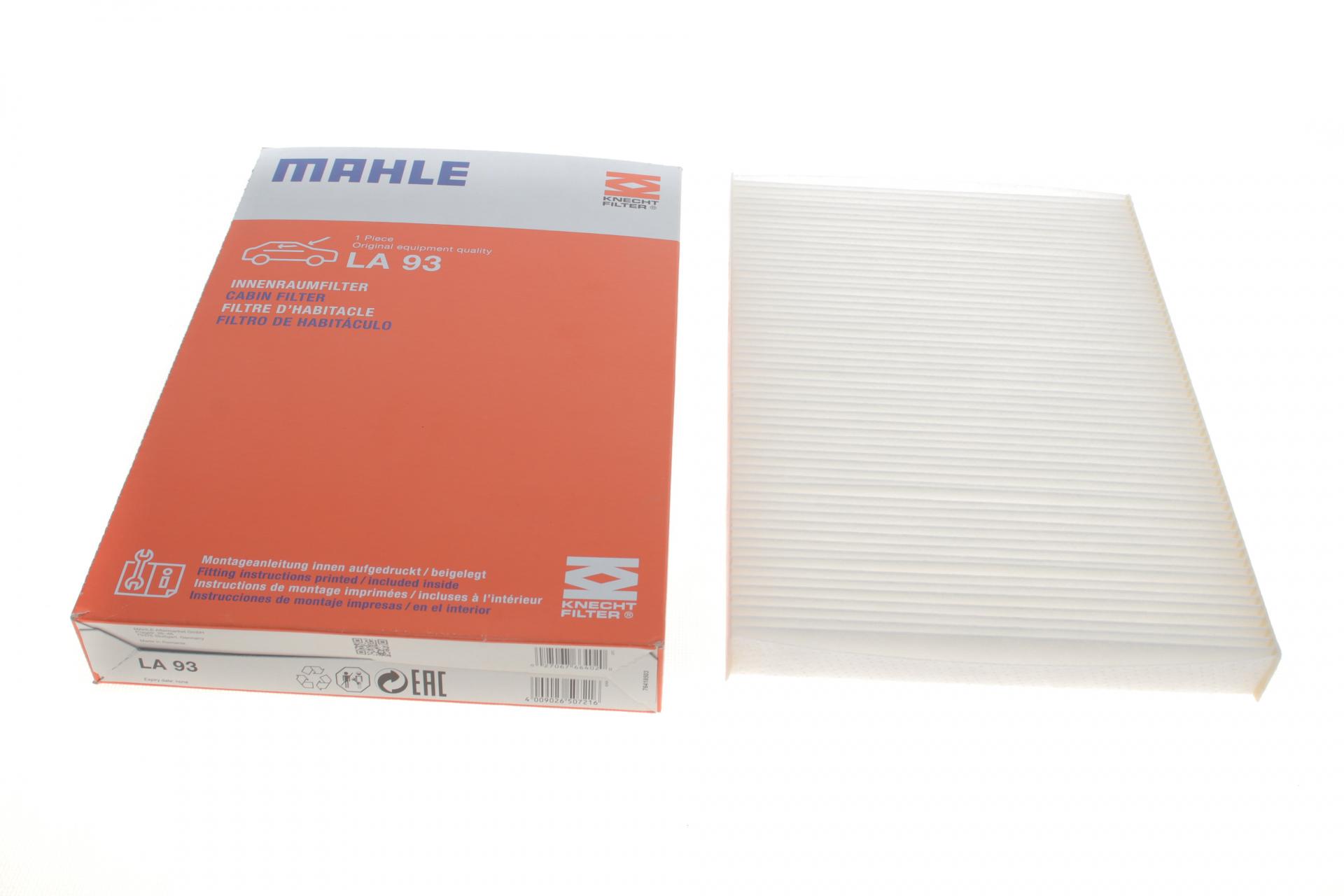 Фильтр салона KNECHT для Audi A4/A6 1,6-4,2 97- (LA 93)