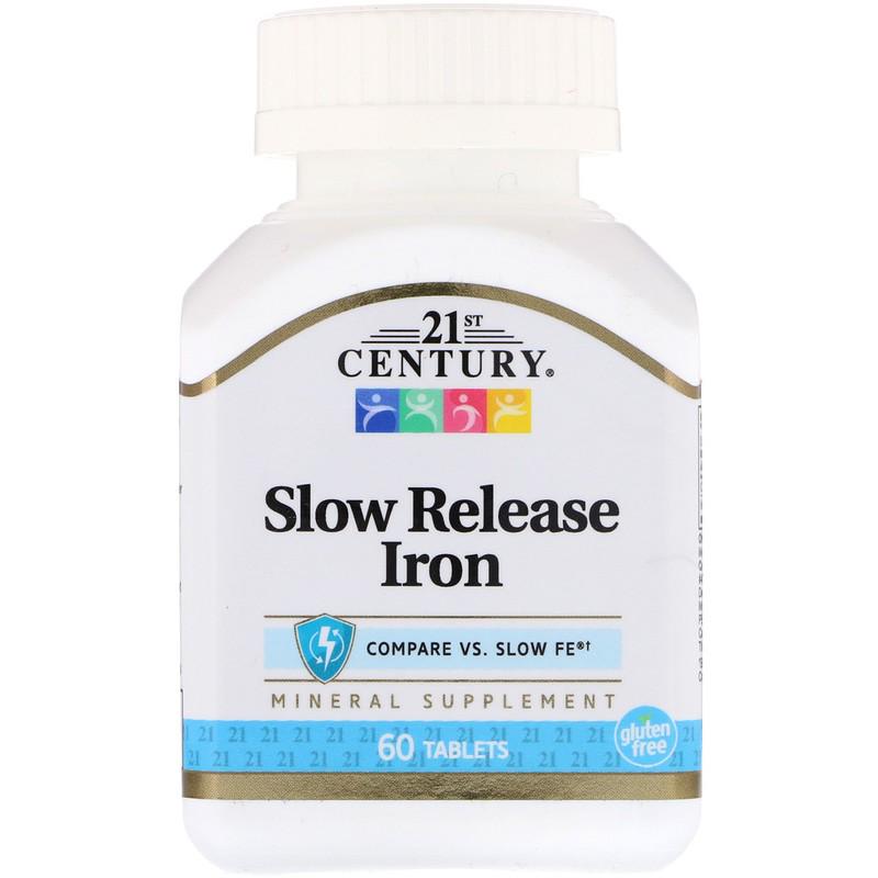 Витамины 21st Century Slow Release Iron 60 таблеток Витамины 21st Century Slow Release Iron 60 таблеток