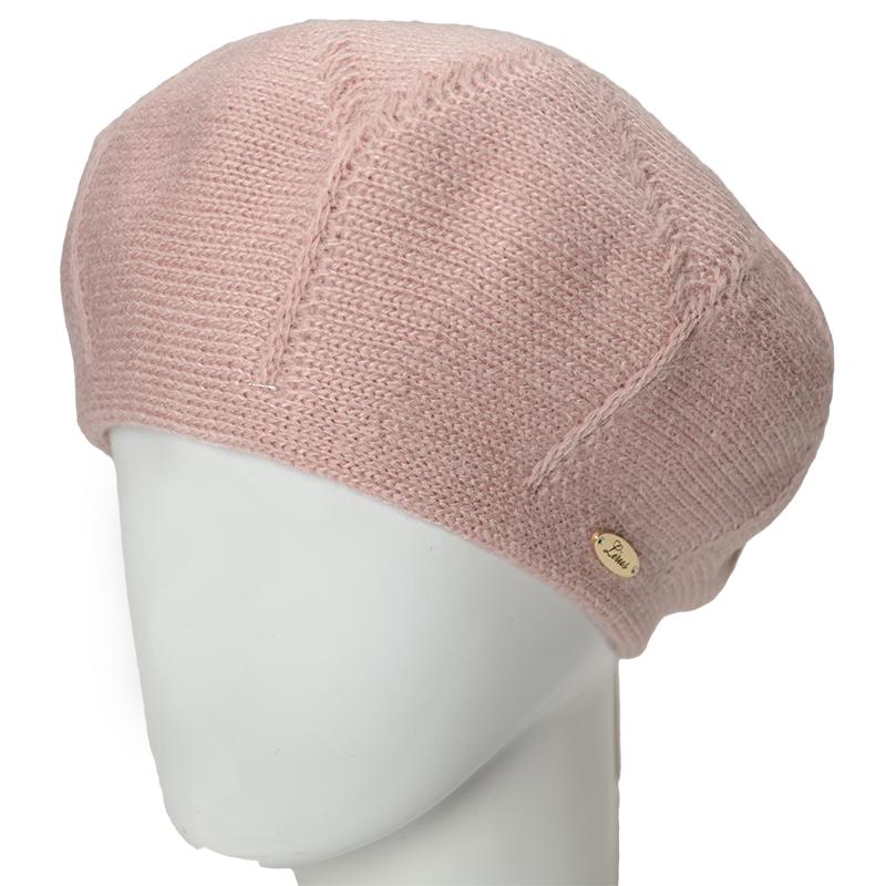 Берет женский Lirus Лето двойной зимний Пудровый (164116)