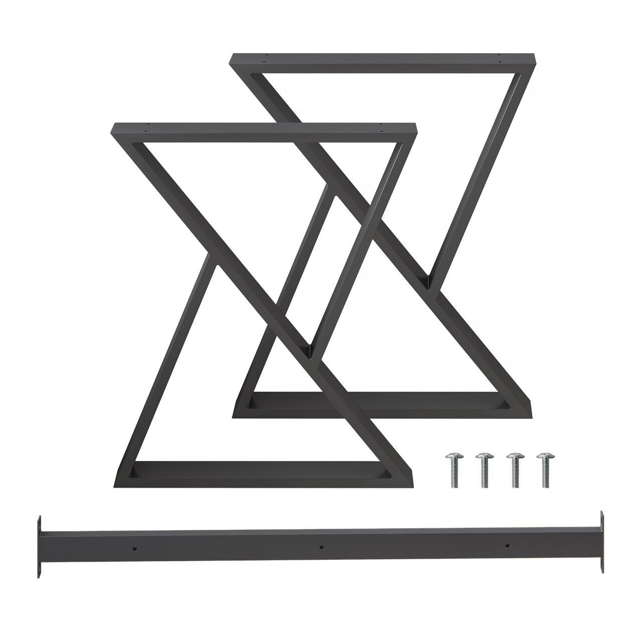 Каркас разборный для стола из металла Loft 1200х500х730 мм Черный (K1076-50-120)