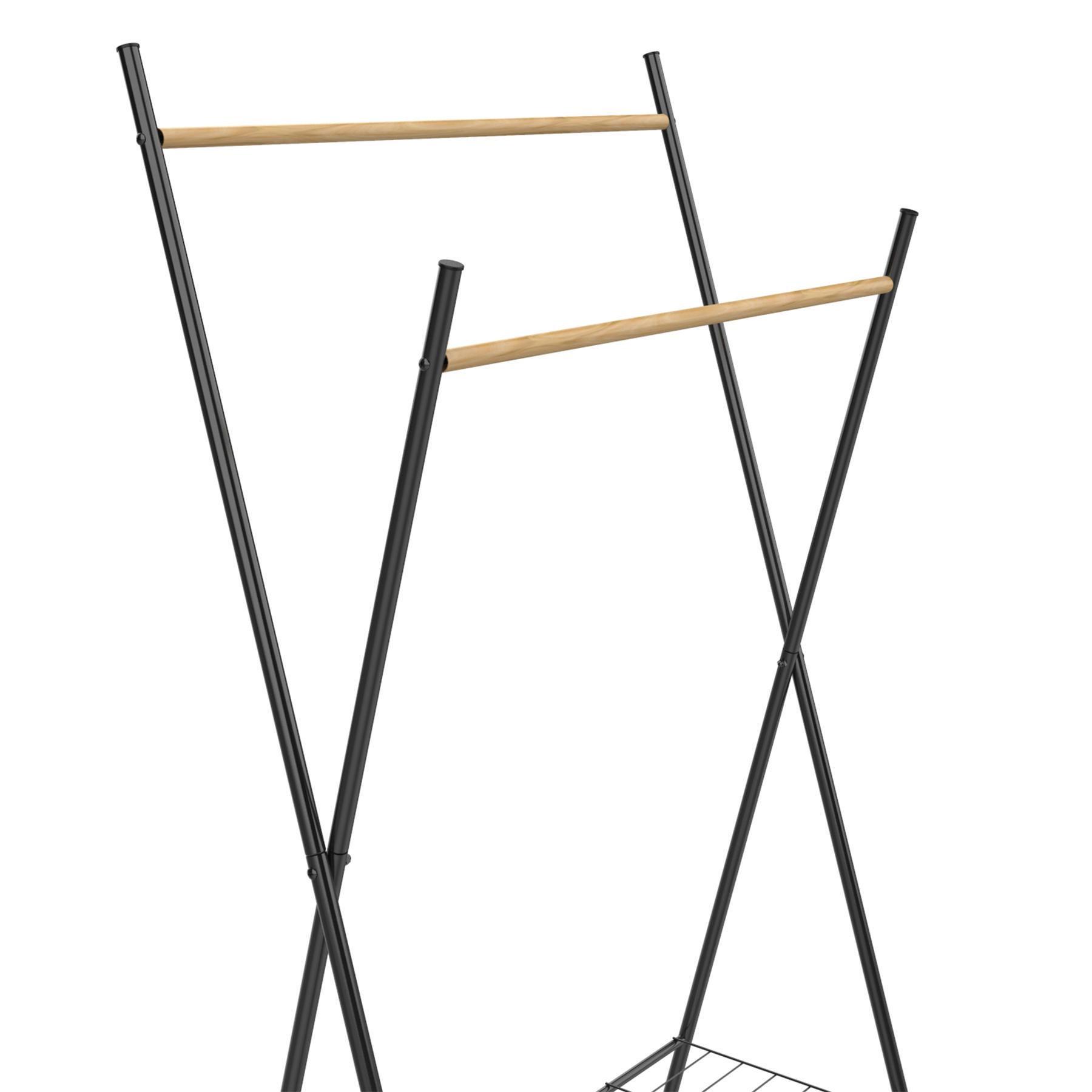 Стійка для одягу Casa Si Garment Rack Bamboo Black (CS92309W04) - фото 2