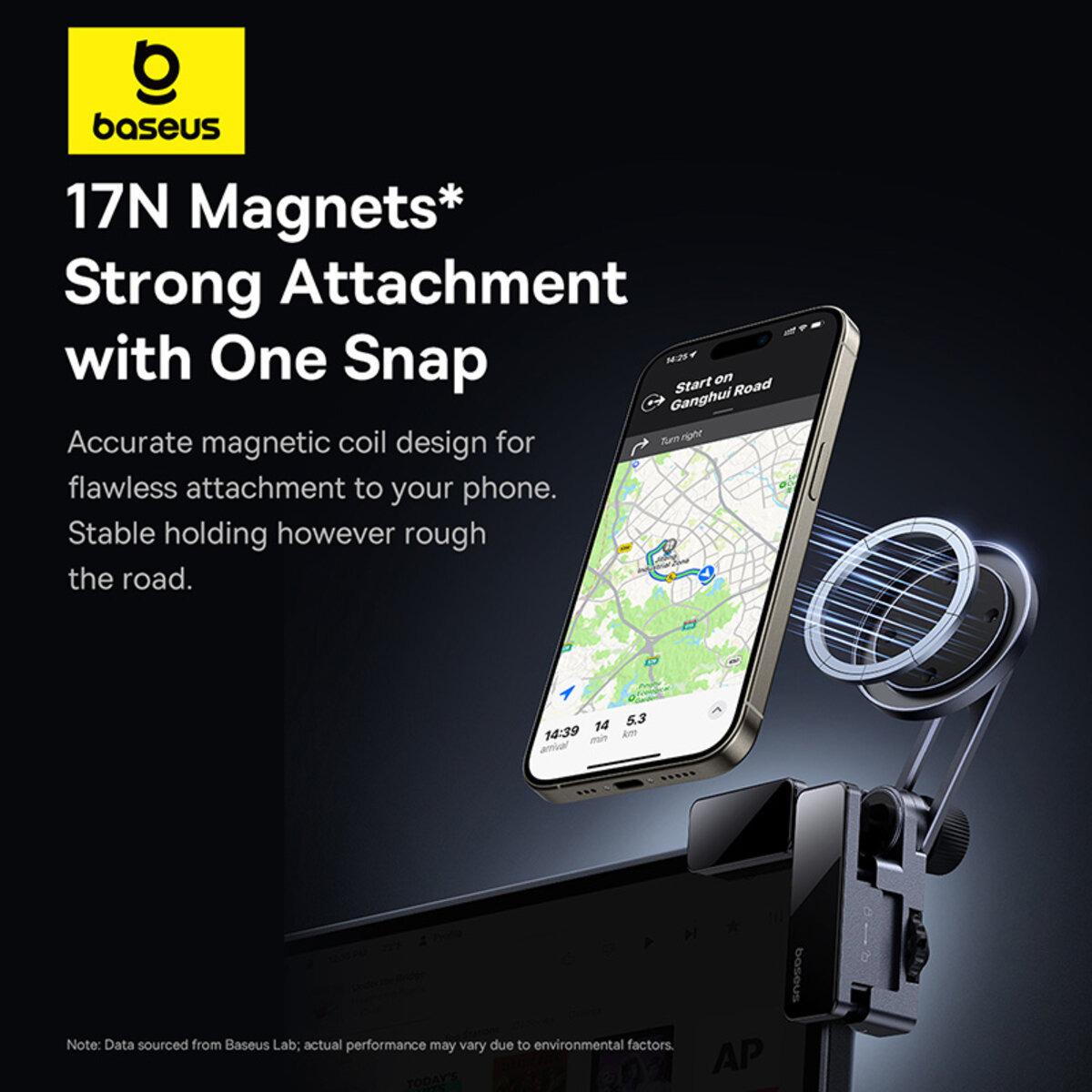Автотримач для телефона Baseus MaxView Magnetic Car Mount In-Vehicle Infotainment Screen Space Grey (C40180701813-00) - фото 11 Автотримач для телефона Baseus MaxView Magnetic Car Mount In-Vehicle Infotainment Screen Space Grey (C40180701813-00) - фото 11