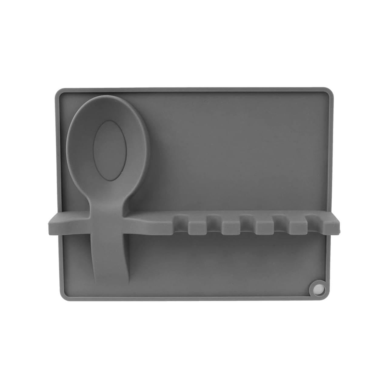 Підставка-тримач кухонна для ложок та лопаток силіконова Сірий (23693383)