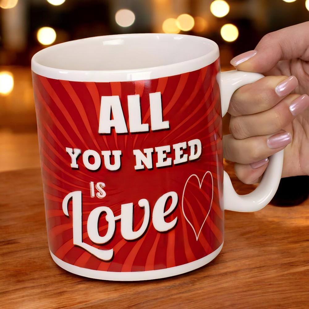 Кружка керамическая "All you need is LOVE" 1 л Красный - фото 4 Кружка керамическая "All you need is LOVE" 1 л Красный - фото 4