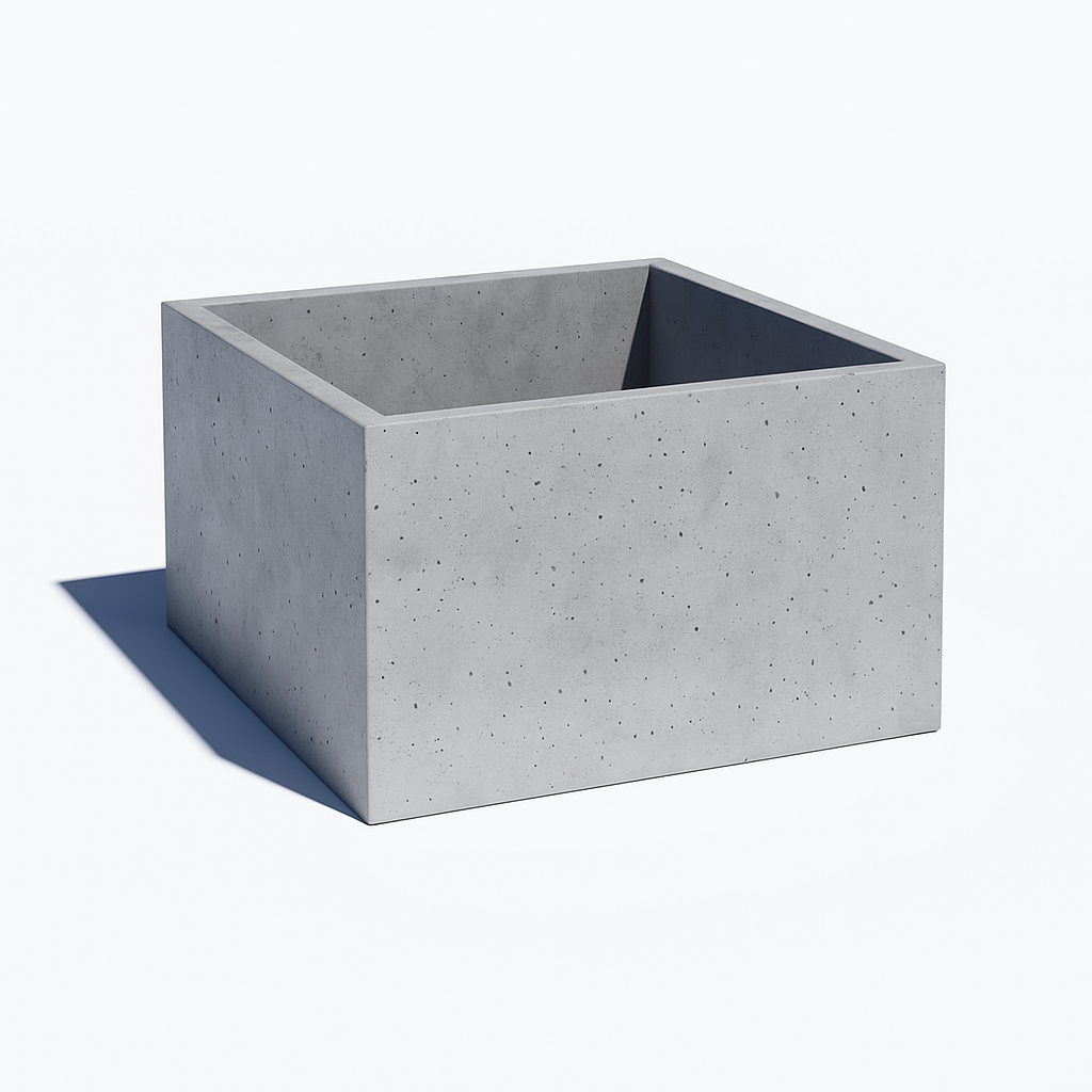 Вазон вуличний бетонний 700х700х450 мм/128 кг/165 л (26483934)