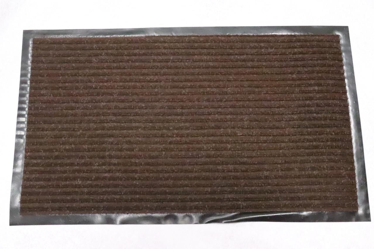 Коврик входной рубчик 45х75 см Коричневый (9854rownrib)