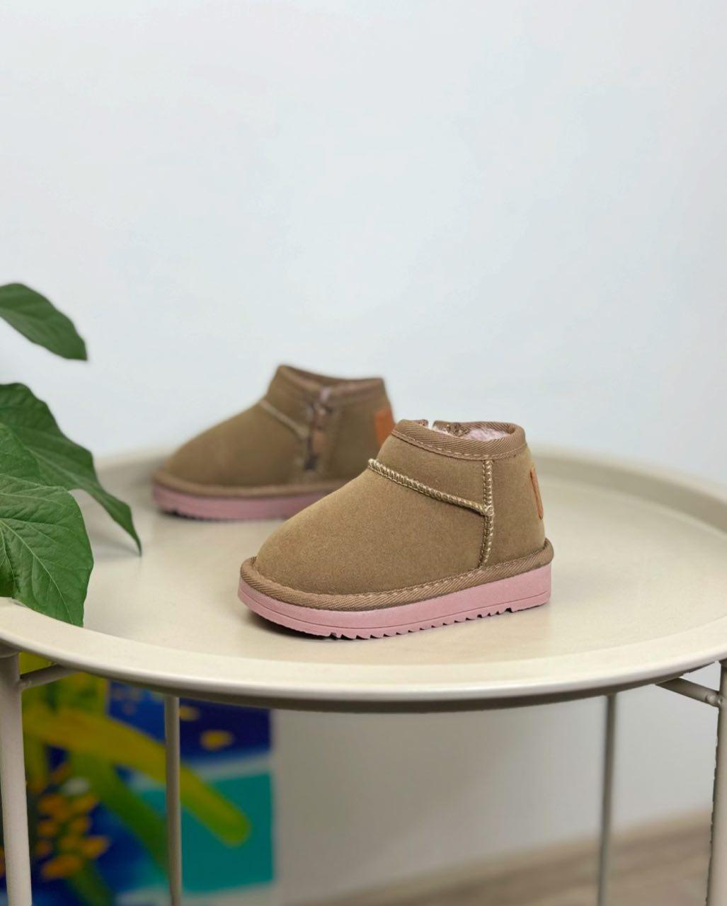 Угги детские зимние р. 29 Бежевый (1435)