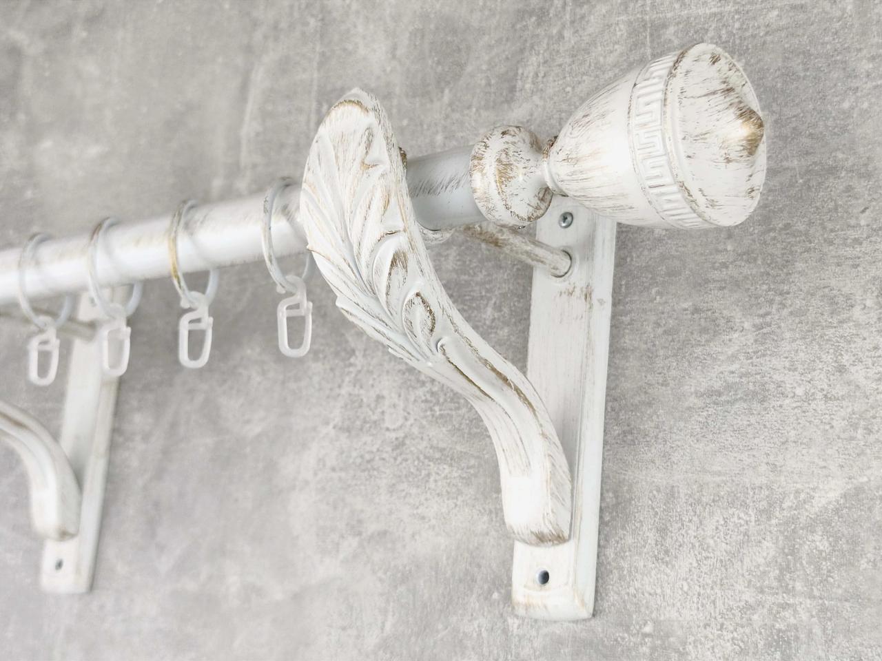 Карниз MStyle металлический для штор однорядный Афина 25 мм гладкий 300 см Белое золото (5019155)