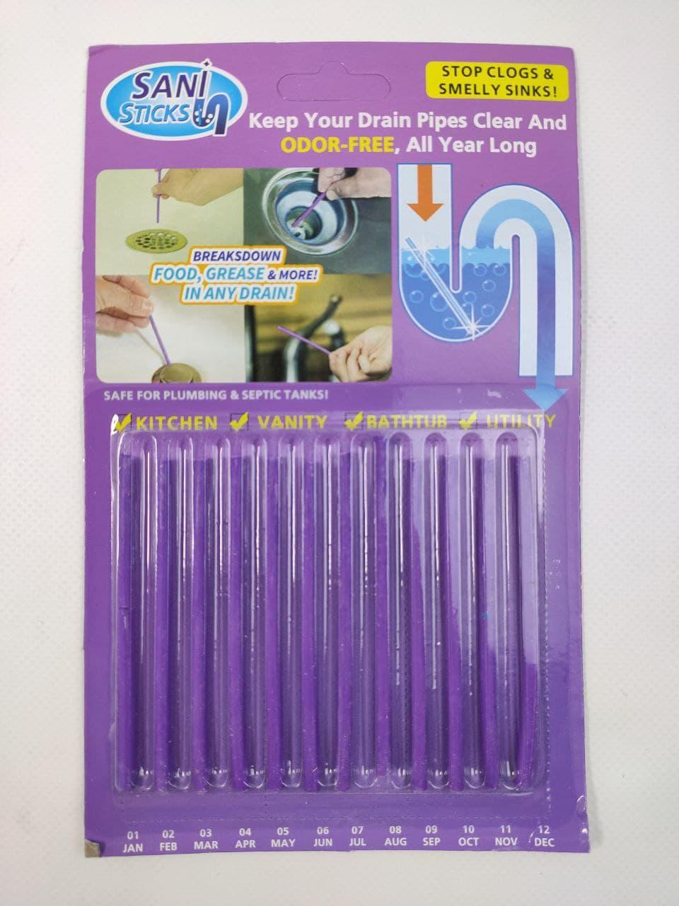 Палички для усунення засмічень у трубах Sani Sticks 12 шт. (4551) - фото 3 Палички для усунення засмічень у трубах Sani Sticks 12 шт. (4551) - фото 3