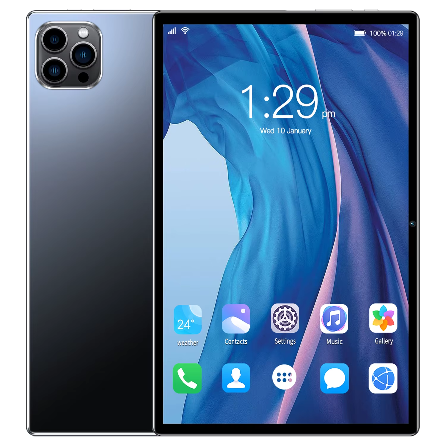 Планшет BDF P37 4ГБ 64ГБ Android 13 для работы и развлечений с IPS экраном 10,1 Black (00430)
