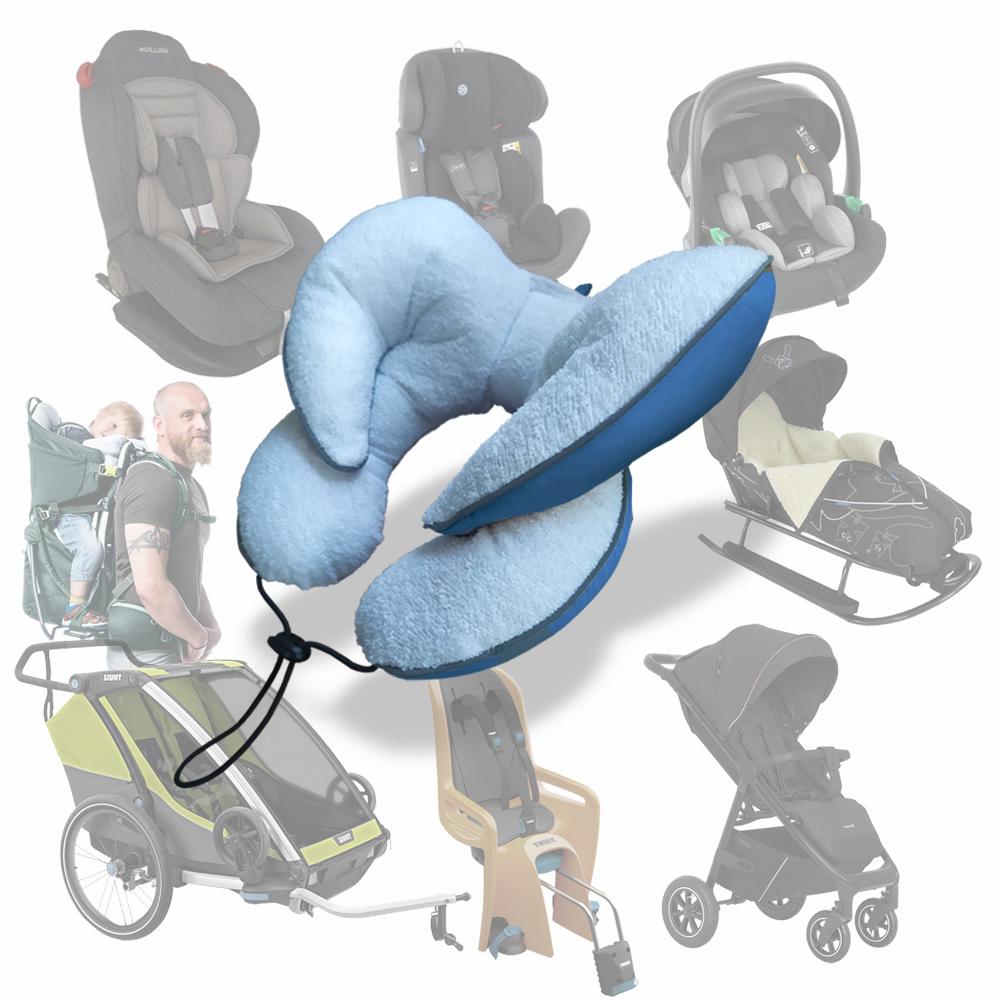 Подушка детская защитная для автокресла/коляски Ontario Baby Travel Premium Pillow Васильковый (ART-0000655) - фото 5