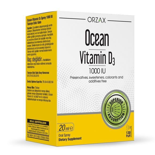 Витамин D3 Orzax Ocean Vitamin D3 1000 IU капли 50 мл (2776883078)