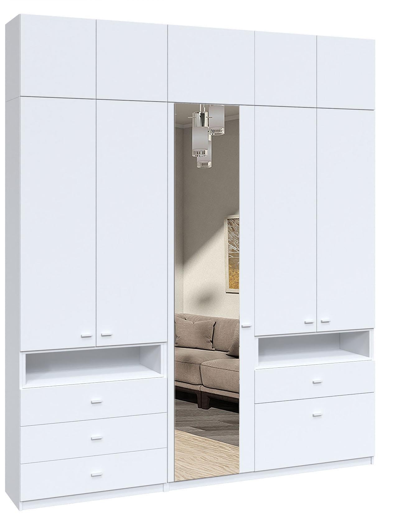 Шкаф распашной Мастер Форм Тетрис 2118х376х2400 мм Белый (319670)