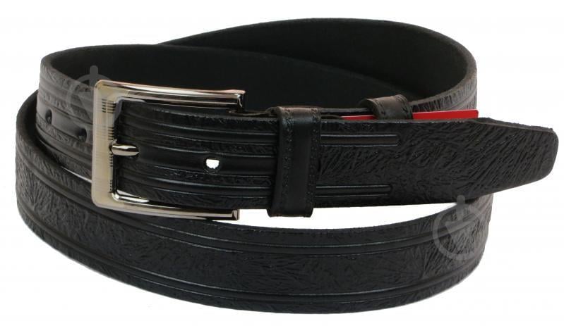 Кожаный ремень Skipper 110-130 x 3.5 см Черный (1000-35)