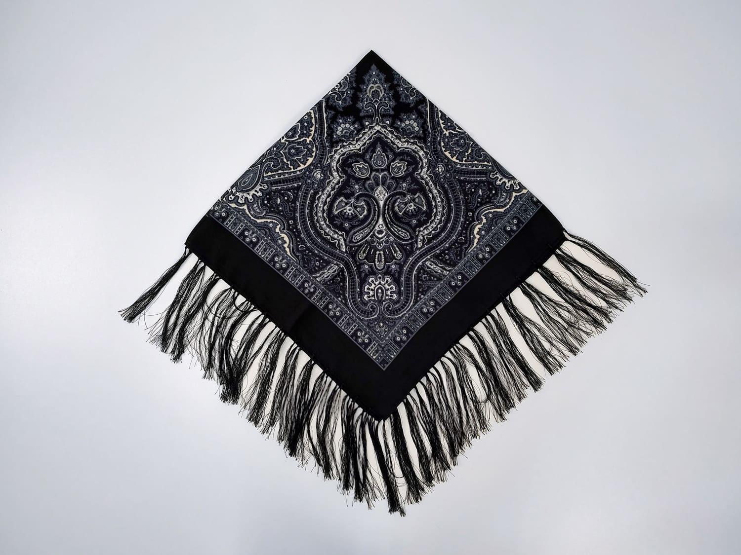 Платок украинский с тороками 80x80 см Черный (30070631)