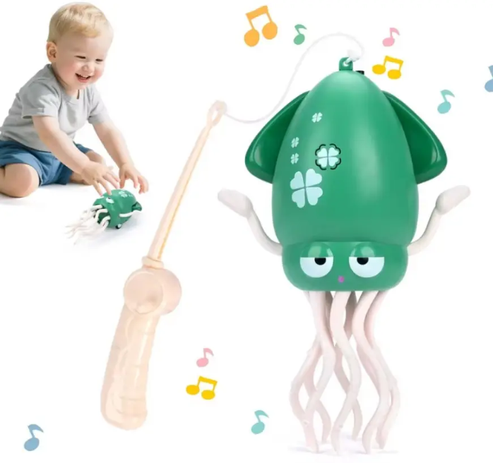 Интерактивная игрушка Осьминог танцующий со звуковыми эффектами Зеленый (10379) - фото 5 Интерактивная игрушка Осьминог танцующий со звуковыми эффектами Зеленый (10379) - фото 5