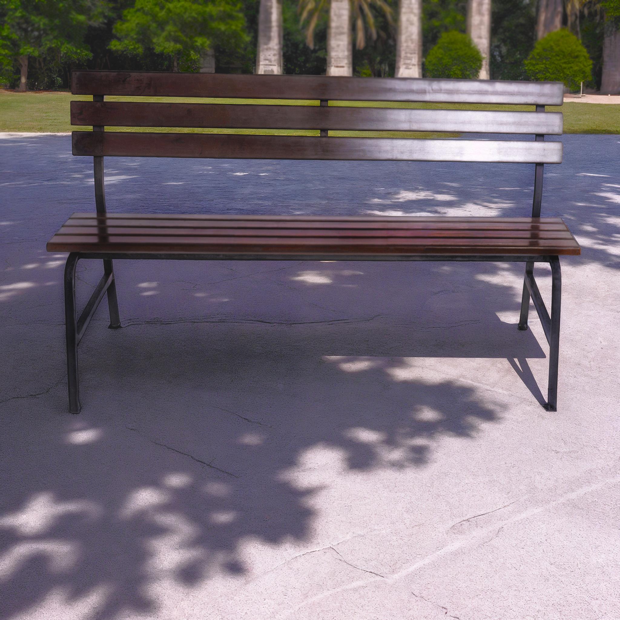 Лавка пластикова ТОБІ ШО для дачі/саду та парку 1504х822х707 мм Коричнево-чорний - фото 4 Лавка пластикова ТОБІ ШО для дачі/саду та парку 1504х822х707 мм Коричнево-чорний - фото 4