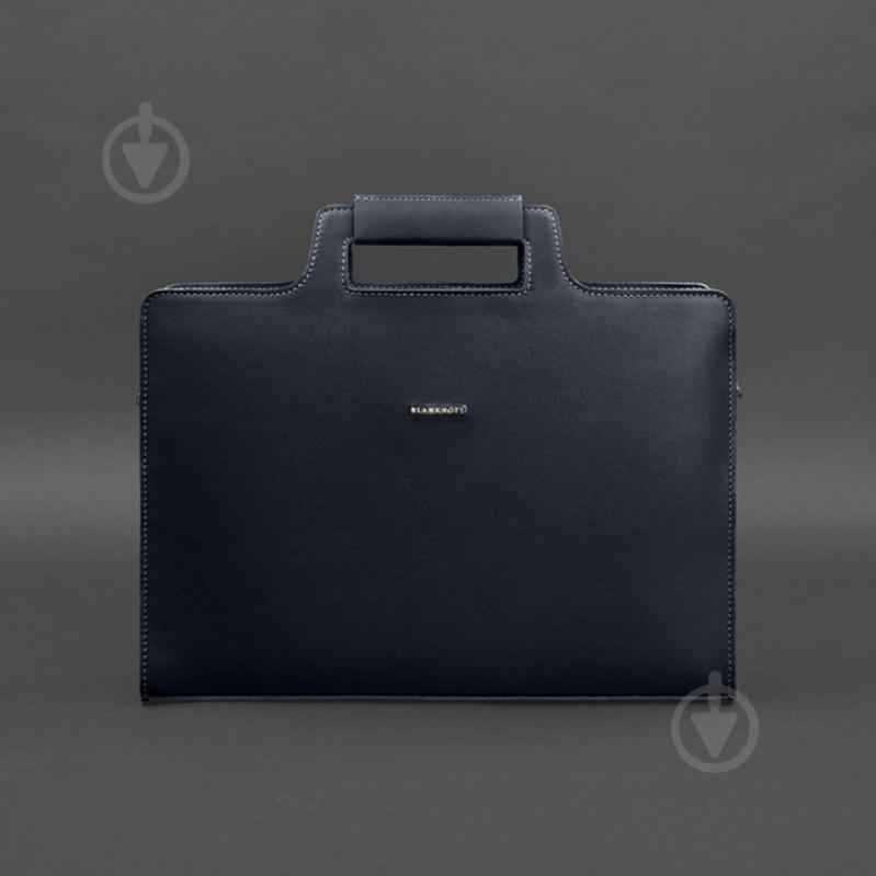 Женская кожаная сумка для ноутбука и документов BlankNote 15 Dark Blue (BN-BAG-36-navy-blue) - фото 9