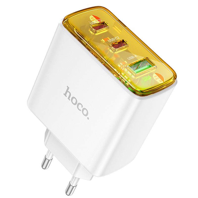 Зарядное устройство сетевое Hoco CS44A Smart PD65W 2C1A White (00000071094_1) - фото 2