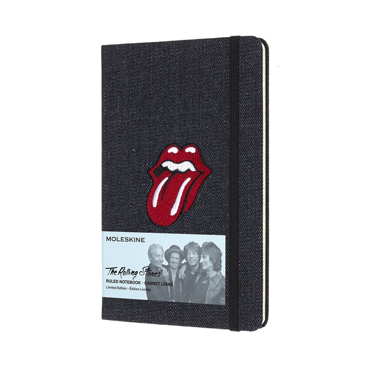 Блокнот Moleskine Limited Rolling Stones средний 240 страниц линейка деним 13х21 см