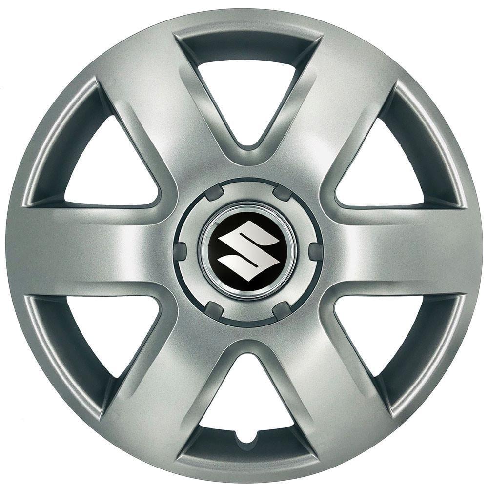 Колпаки SJS 337 с логотипом Suzuki R15 4 шт. Серебристый (2654558837)