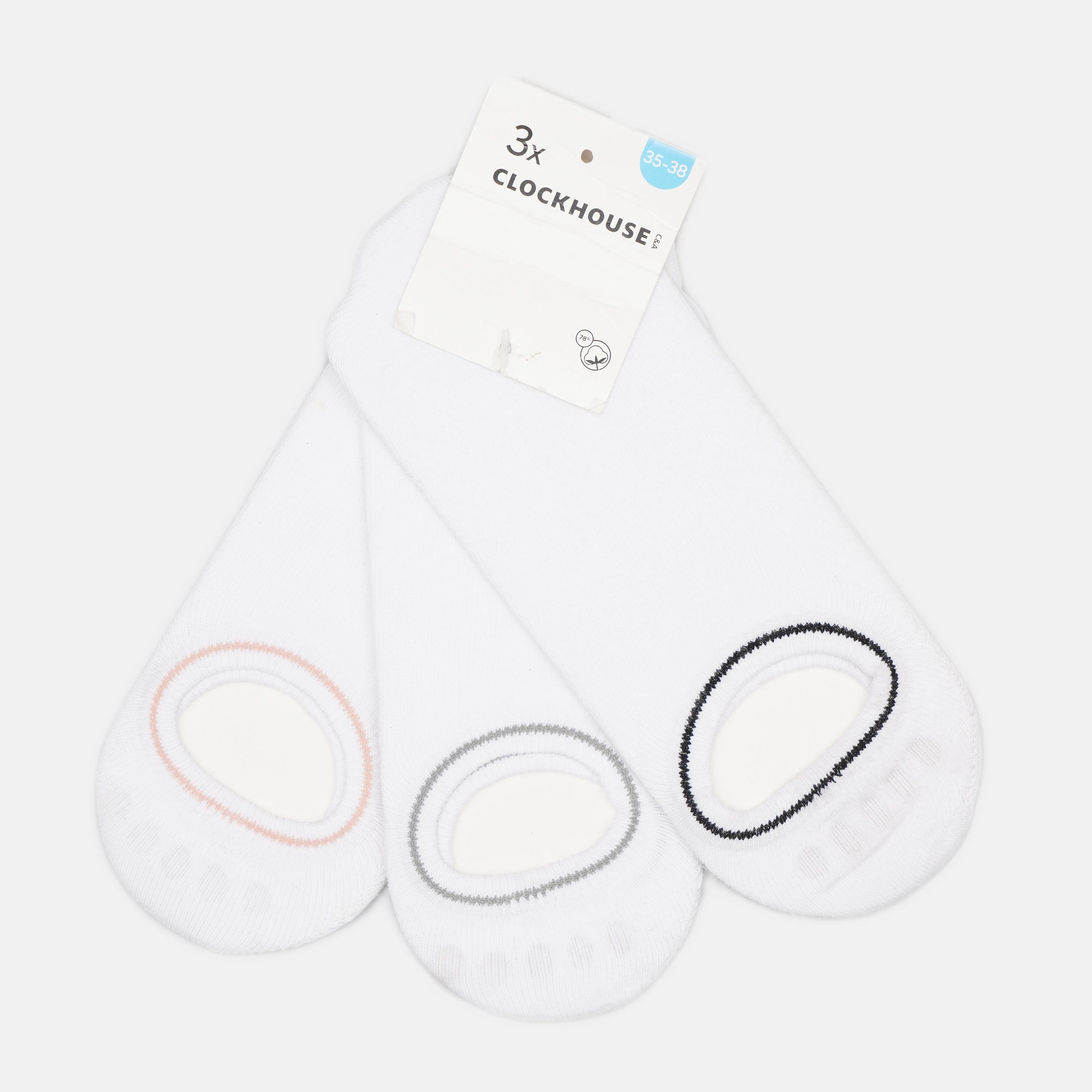 Носки C&A 3 пары р. 35-38 Белый (7905079840401)