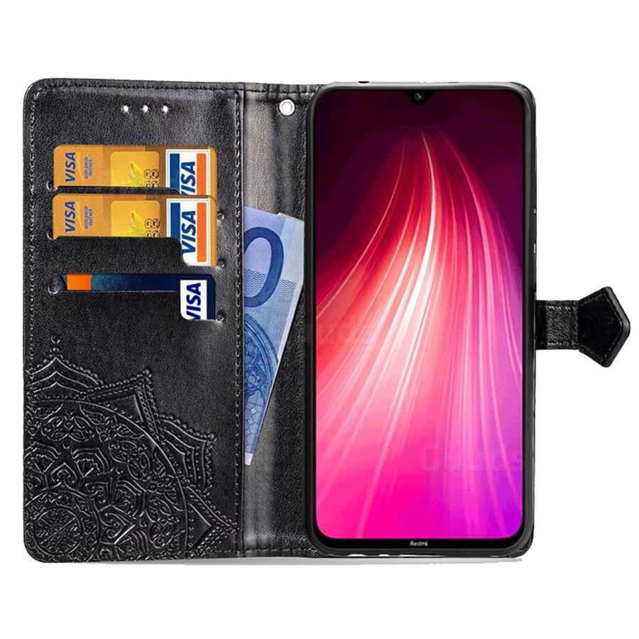 Кожаный чехол (книжка) Art Case с визитницей для Xiaomi Redmi Note 8T Черный - фото 2